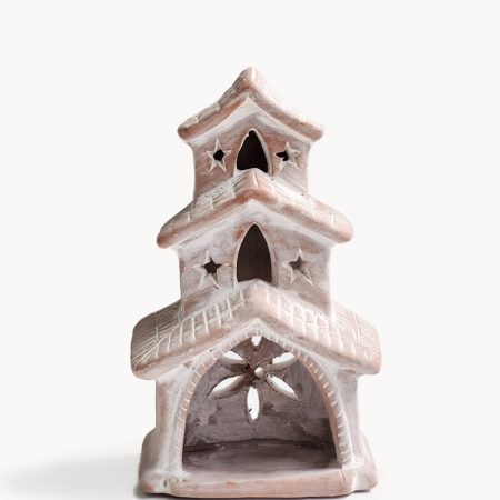 Terracotta Tea Light Candle Holder - House