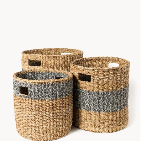 Savar Hamper Basket with Handle - Black