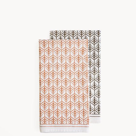 Hand Screen Printed Tea Towel - Set of 2