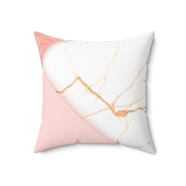 Uniquely You Decorative Throw Pillow Case, Pink Marble Swirl Pattern - Image 8