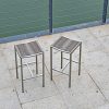 Set of 4 Stainless Steel Square Bar Stool - Image 4