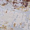 2’ x 15’ Abstract Beige and Gold Modern Runner Rug - Image 2