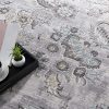 5’ x 8’ Gray Modern Jacobean Floral Area Rug - Image 4