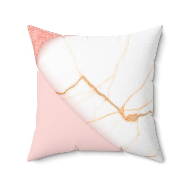 Uniquely You Decorative Throw Pillow Case, Pink Marble Swirl Pattern