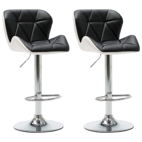 vidaXL 1/2x Bar Stool Faux Leather Pub Counter Swivel Office Multi Colors - Image 32