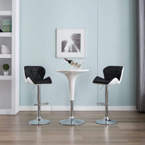 vidaXL 1/2x Bar Stool Faux Leather Pub Counter Swivel Office Multi Colors - Image 31