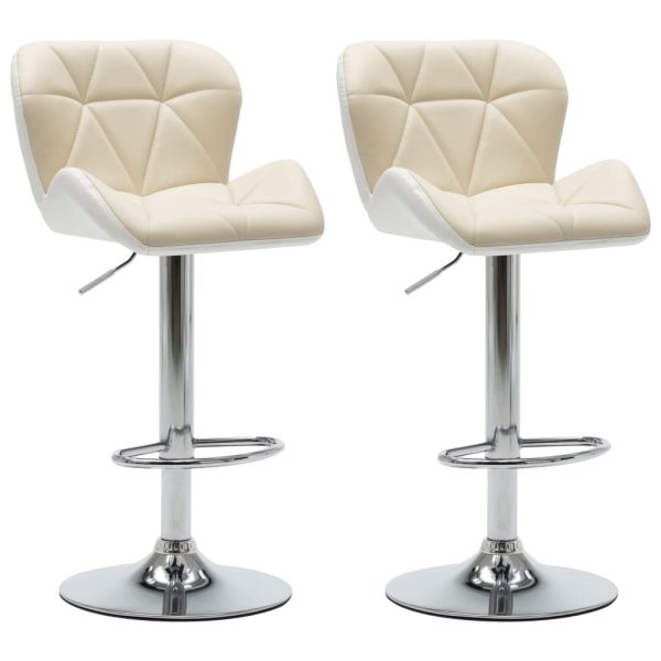 vidaXL 1/2x Bar Stool Faux Leather Pub Counter Swivel Office Multi Colors - Image 38