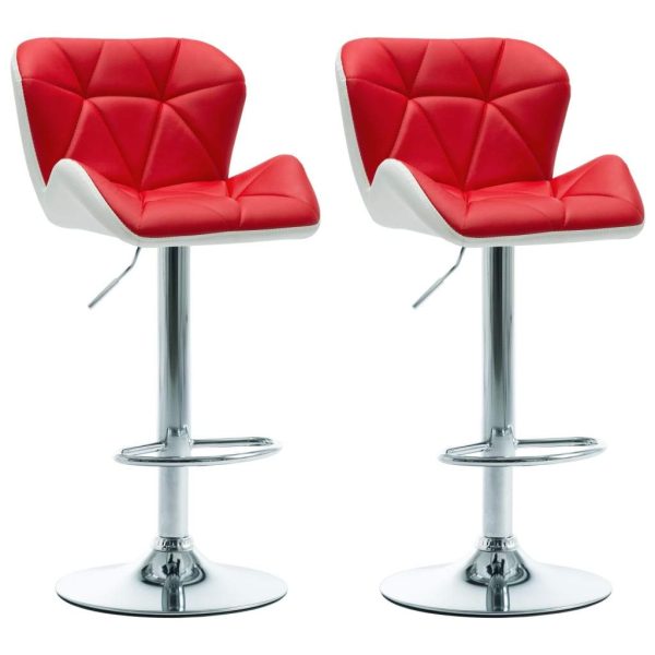 vidaXL 1/2x Bar Stool Faux Leather Pub Counter Swivel Office Multi Colors - Image 44