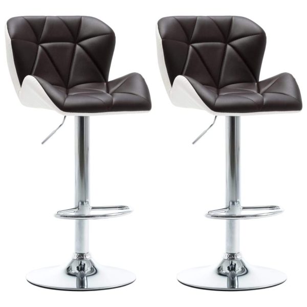 vidaXL 1/2x Bar Stool Faux Leather Pub Counter Swivel Office Multi Colors - Image 50