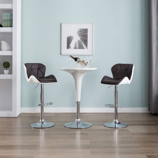 vidaXL 1/2x Bar Stool Faux Leather Pub Counter Swivel Office Multi Colors - Image 49