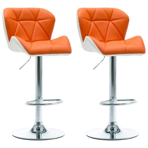vidaXL 1/2x Bar Stool Faux Leather Pub Counter Swivel Office Multi Colors - Image 53