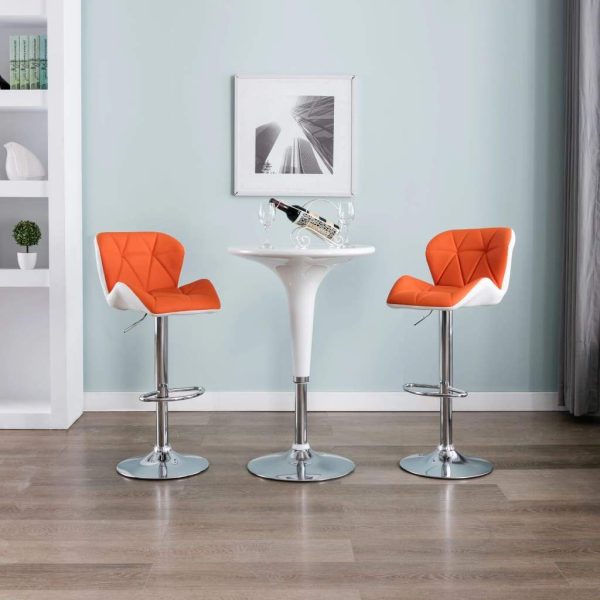 vidaXL 1/2x Bar Stool Faux Leather Pub Counter Swivel Office Multi Colors - Image 52