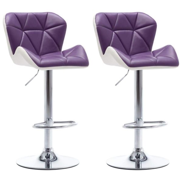 vidaXL 1/2x Bar Stool Faux Leather Pub Counter Swivel Office Multi Colors - Image 56