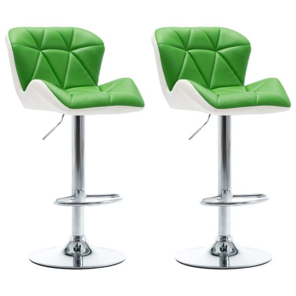 vidaXL 1/2x Bar Stool Faux Leather Pub Counter Swivel Office Multi Colors - Image 59