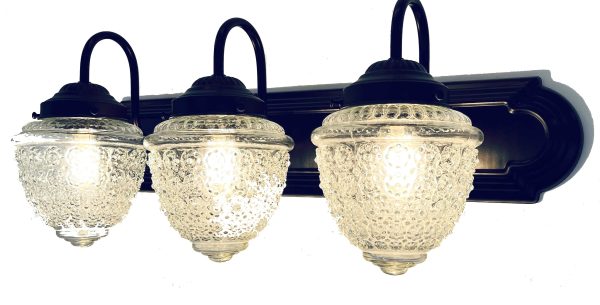 Antique Acorn Glass VANITY Light - 3 Sizes