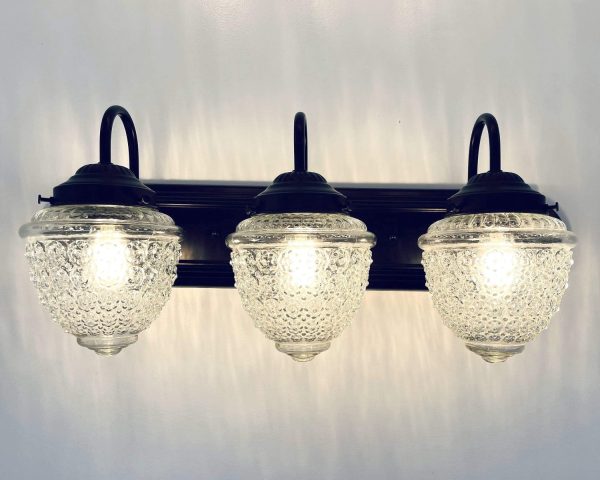 Antique Acorn Glass VANITY Light - 3 Sizes - Image 2