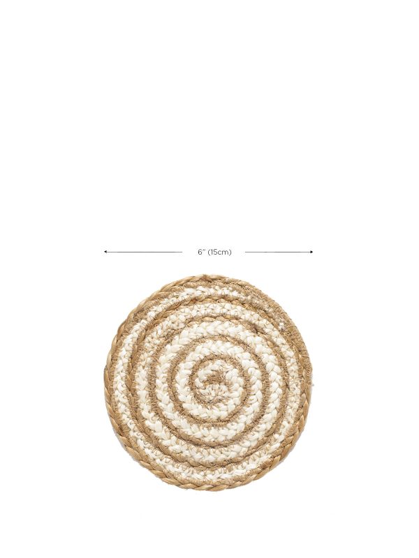 Kata Spiral Coaster Trivet - Natural (Set of 4) - Image 5