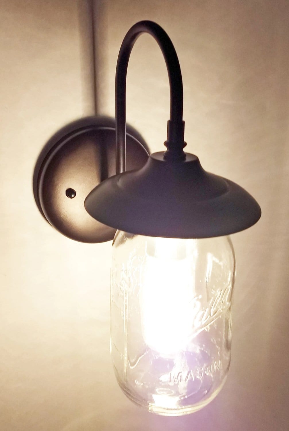 Mason Jar Outdoor Exterior Porch Wall SCONCE Light - Image 6