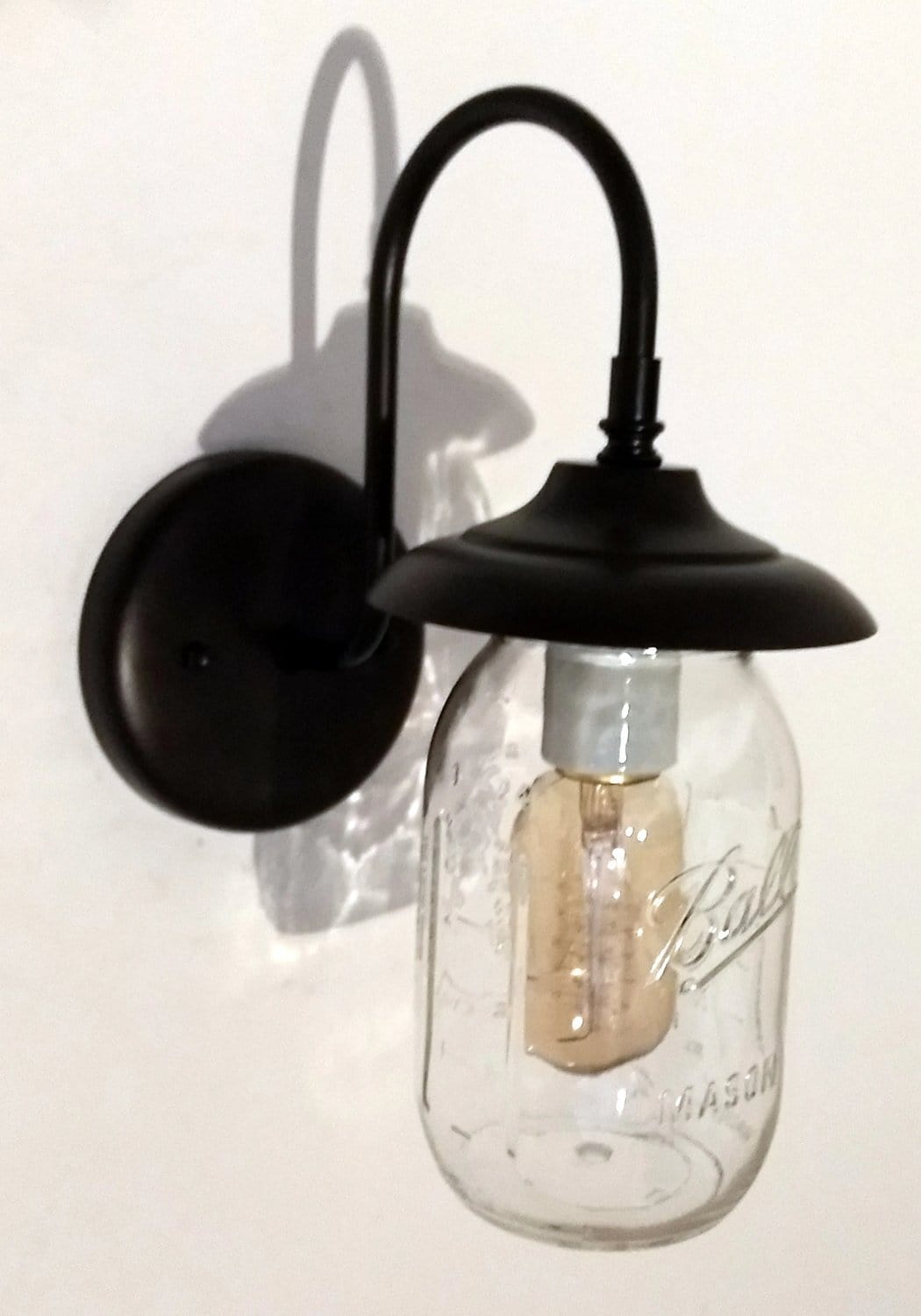 Mason Jar Outdoor Exterior Porch Wall SCONCE Light - Image 2