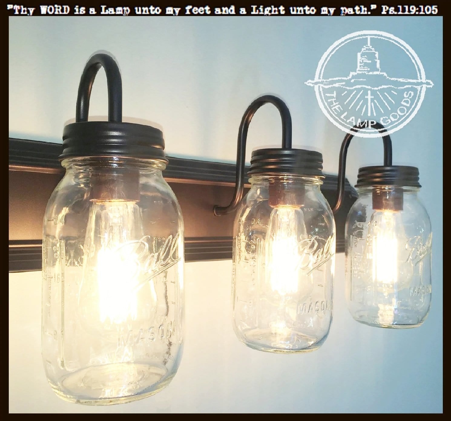 Mason Jar Bathroom Vanity Light - Image 8