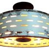Rustic Galvanized Ceiling Light Farmhouse Fixture Chippy White