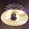 Rustic Galvanized Ceiling Light Farmhouse Fixture Chippy White - Image 6