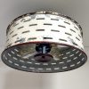 Rustic Galvanized Ceiling Light Farmhouse Fixture Chippy White - Image 9