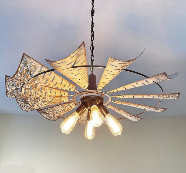 Windmill Chandelier Farmhouse Lighting Fixture - Image 7