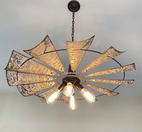 Windmill Chandelier Farmhouse Lighting Fixture - Image 9