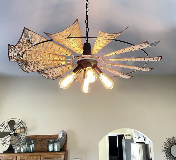 Windmill Chandelier Farmhouse Lighting Fixture - Image 11