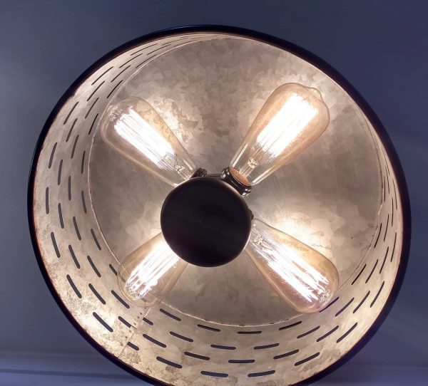 Solid Washed Galvanized Ceiling Light - Image 3