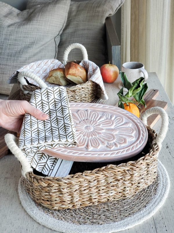 Bread Warmer & Basket - Flower - Image 2