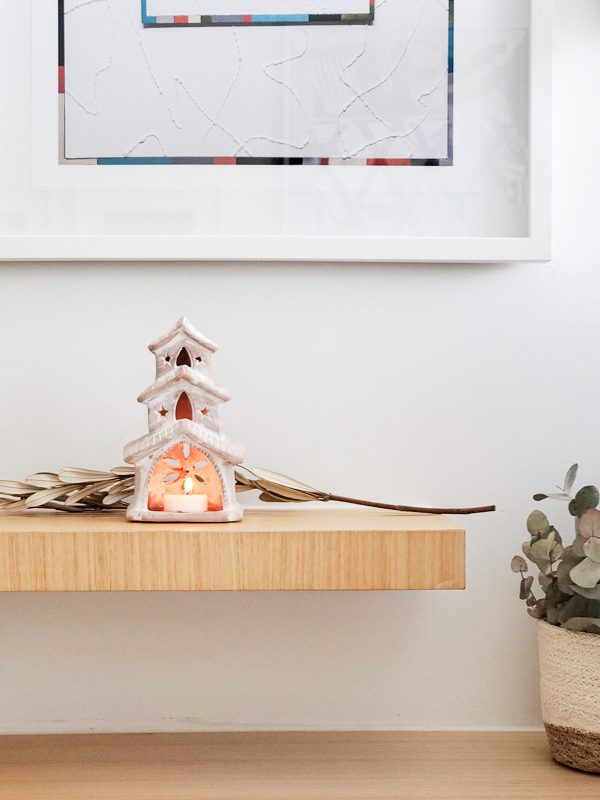 Terracotta Tea Light Candle Holder - House - Image 5
