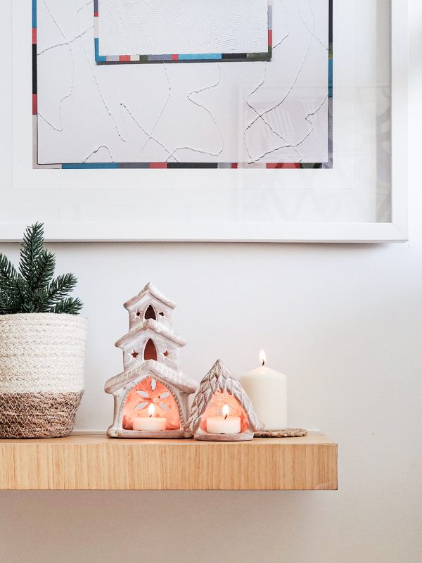 Terracotta Tea Light Candle Holder - House - Image 6