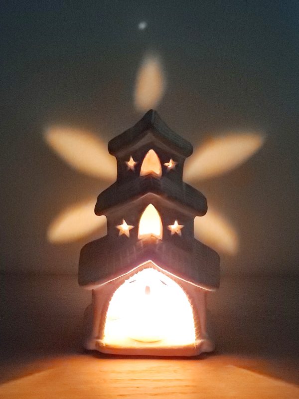 Terracotta Tea Light Candle Holder - House - Image 3