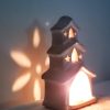 Terracotta Tea Light Candle Holder - House - Image 4