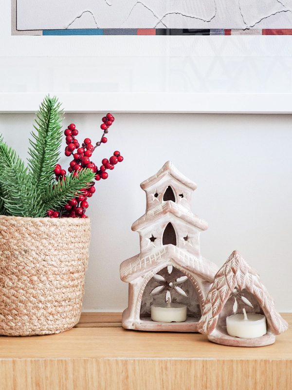 Terracotta Tea Light Candle Holder - House - Image 7