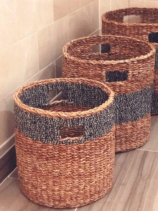 Savar Hamper Basket with Handle - Black - Image 2