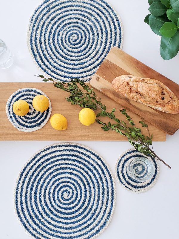 Kata Spiral Coaster Trivet - Blue (Set of 4) - Image 3