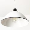 Large White Enamel Farmhouse Pendant Light - Image 6