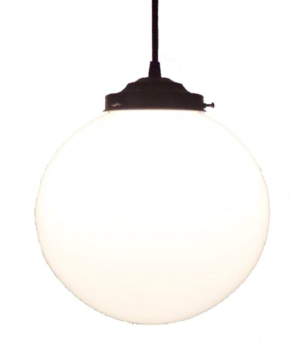 Milk Glass Globe Pendant Light