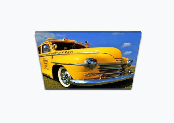 Yellow Old Taxi Fine Art Canvas - Image 3