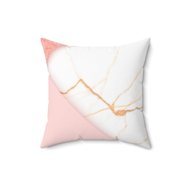 Uniquely You Decorative Throw Pillow Case, Pink Marble Swirl Pattern - Image 5