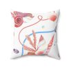 Uniquely You Decorative Throw Pillow Cover, Beach Seashell Coral Pattern