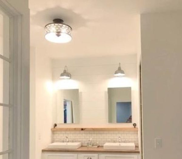 Solid Washed Galvanized Ceiling Light - Image 2