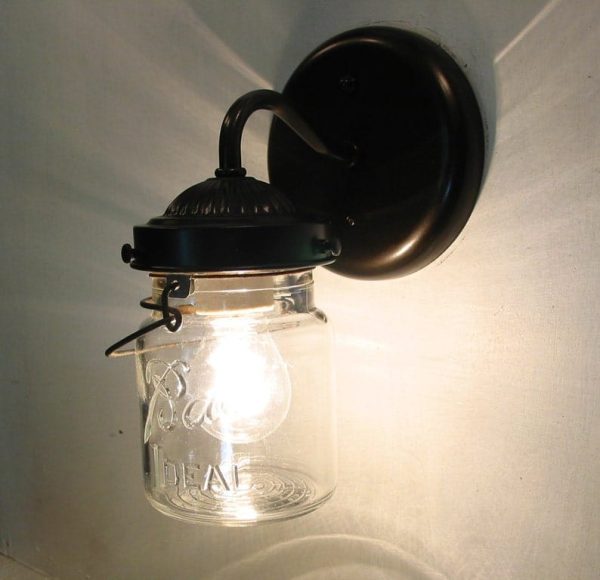 Vintage Mason Jar WALL LIGHT Sconce - Image 5