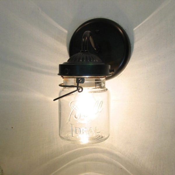 Vintage Mason Jar WALL LIGHT Sconce - Image 3