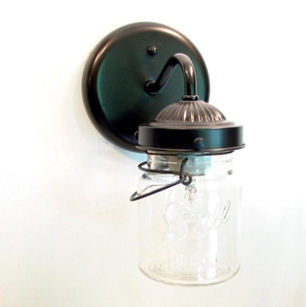 Vintage Mason Jar WALL LIGHT Sconce - Image 6