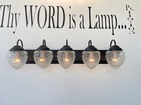 Antique Acorn Glass VANITY Light - 3 Sizes - Image 11