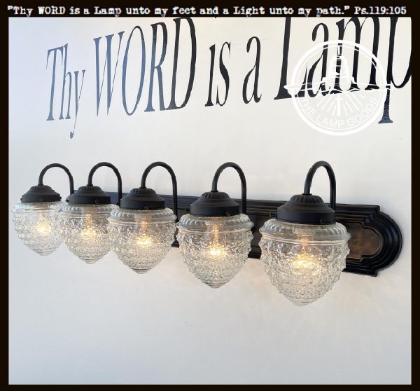 Antique Acorn Glass VANITY Light - 3 Sizes - Image 7